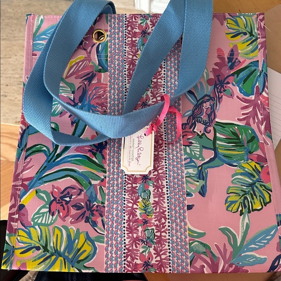 NWT Lilly Pulitzer Market Shopper bag, mermaid in the shade - Picture 7 of 7